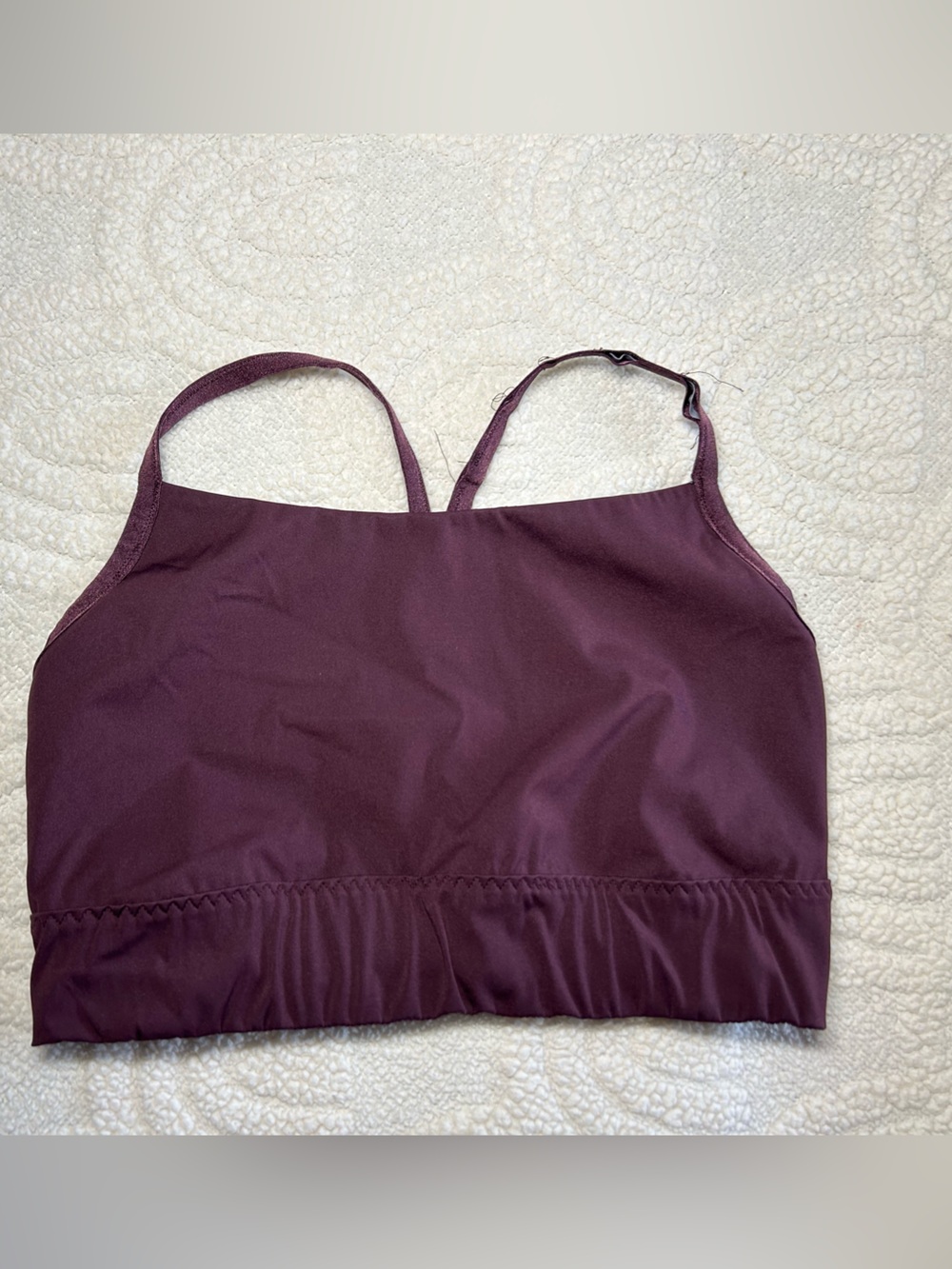 Mauve Burgundy Cropped Sports Bra Tank